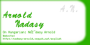 arnold nadasy business card